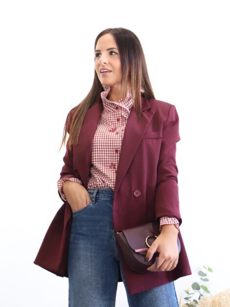 BLAZER ELEGANT BURDEOS