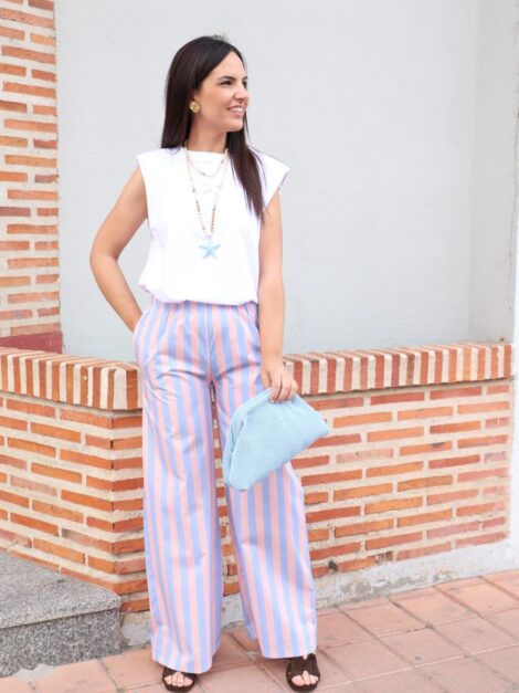 PANTALÓN RAYAS ROSA
