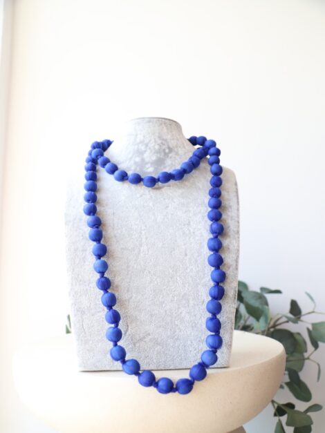 COLLAR BALL TELA AZUL KLEIN