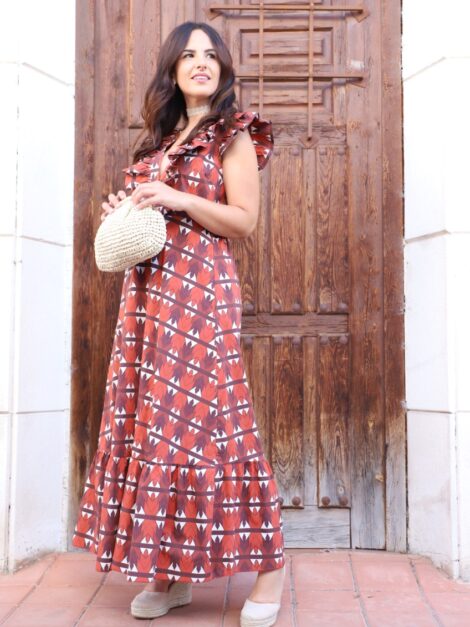 VESTIDO THAIS TERRACOTA