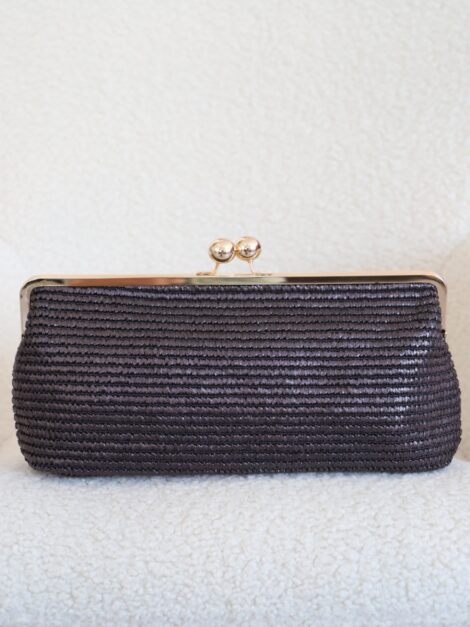 CLUTCH RAFIA CHOCOLATE