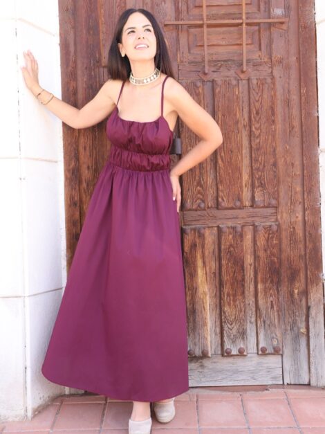 VESTIDO ELMA BERENJENA