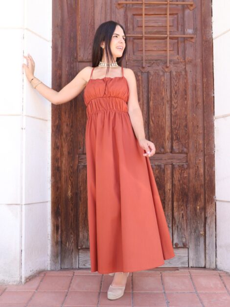 VESTIDO ELMA TERRACOTA