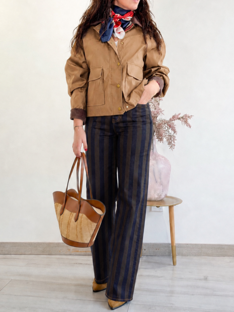 JEANS RAYAS MARINO Y CHOCOLATE