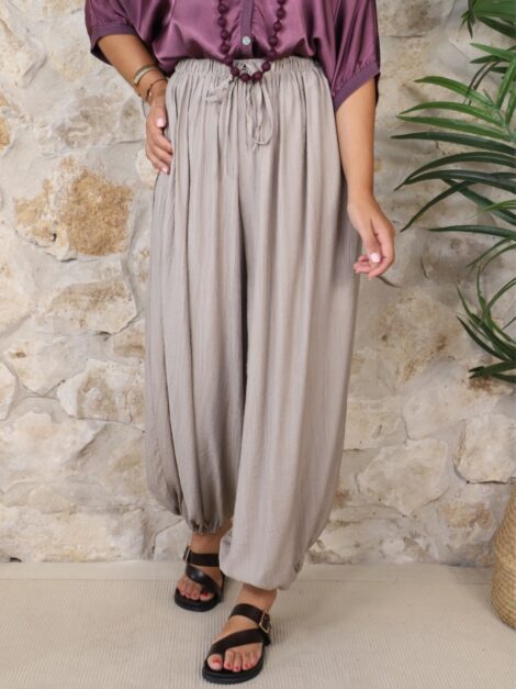 PANTALÓN BOMBACHO TAUPE