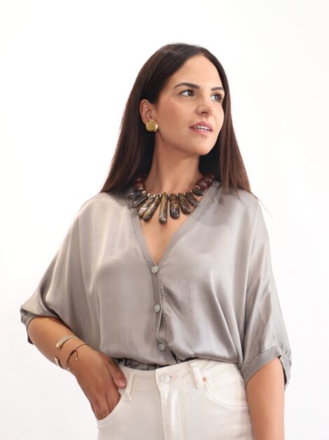 BOMBER SATINADA TAUPE