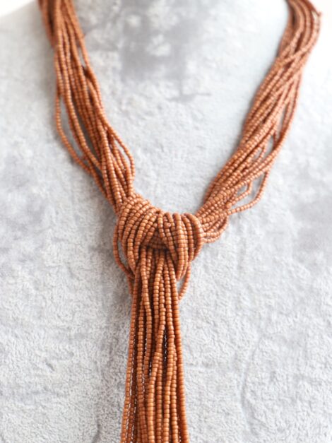 COLLAR ABALORIOS MARRÓN