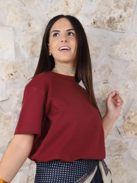 CAMISETA LUXE BURDEOS