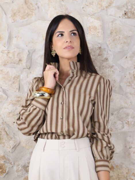 BLUSA NÓMADA CHOCOLATE/BEIGE