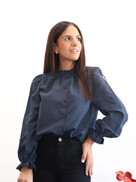 BLUSA ARLET VICHY MARINO