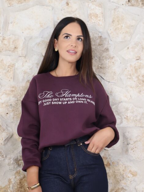 SUDADERA ISLAND BERENJENA