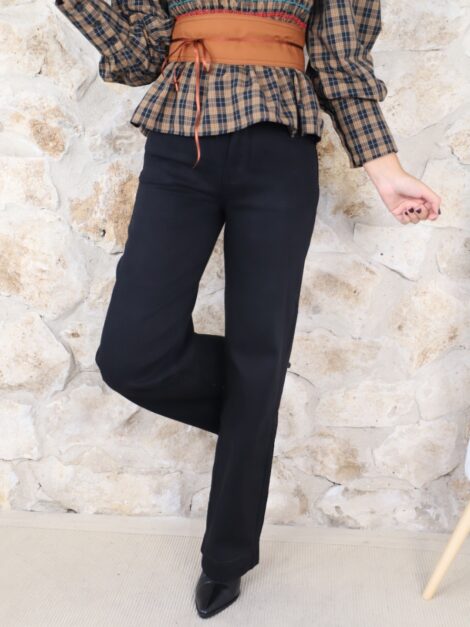 JEANS WIDE LEG REDUCTOR NEGRO