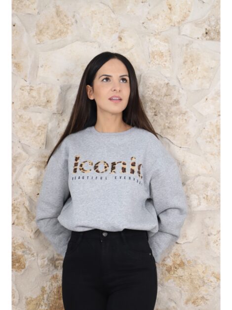 SUDADERA ICONIC GRIS